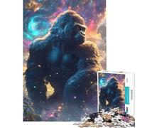 Puzzle da 1000 pezzi per ragazziKing Kong nella galassia spazio cosmico Divertimento a casa migliora la memoria gioco per famiglie adatto a partire dai 14 anni (38x26cm)