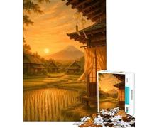 Puzzle da 1000 pezzi per ragazziVillaggio giapponese al tramonto con il Monte Fuji ideale per compleanni e Natale Un'opera d'arte per tutta la famiglia adatto a partire dai 14 anni (38x26cm)