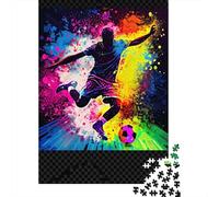 Puzzle da 1000 Pezzi per Uomini e Donne Azione del Calciatore: Calciatore che Tira un Pallone Vivace Gioco Divertente e Sfidante per la Famiglia Idea Regalo 52x38cm/1000 pezzi
