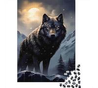 Puzzle da 1000 Pezzi per Uomini e Donne Lupo sulla Montagna Innevata: Lupo sulla Montagna Innevata Gioco Divertente e Sfidante per la Famiglia Idea Regalo 70x50cm/1000 pezzi