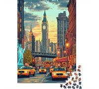Puzzle da 1000 Pezzi per Uomini e Donne Vista Panoramica della Città al Tramonto: Panorama della Città Fantastica Gioco Divertente e Sfidante per la Famiglia Idea Regalo 70x50cm/1000 pezzi