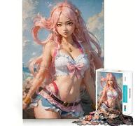 Puzzle da 1000 pezzi "Perla Rosa dei Sette Mari" per adulti, rompicapo rilassante, immagine da assemblare, oggetto ideale per i desideri di Babbo Natale (38x52cm)