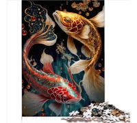 Puzzle da 1000 pezzi Pesce Koi ying yang Gioco Regalo Puzzle in legno per bambini dai 12 anni in su Regali unici di compleanno e Natale 1000 pezzi （50x75 cm）