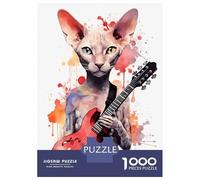 Puzzle Da 1000 Pezzi Peterbald Cat Playing Puzzle Per Adulti Giochi Rilassanti Antistress Offerta Regalo Per Tutta La Famiglia 38x26cm/1000pcs