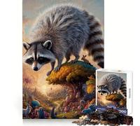 Puzzle da 1000 pezzi "Phantasmic Raccoon" per adulti, gioco di abilità mentale, relax, design, assemblaggio, pezzo da collezione (50x75cm)