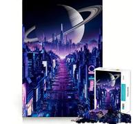 Puzzle da 1000 pezzi "Phantom Night City" per ragazzi, gioco di logica stimolante, evasione rilassante, bordi trasparenti, regalo di compleanno (38x52cm)