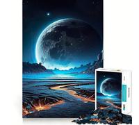 Puzzle da 1000 pezzi "Pianeta all'orizzonte" per ragazzi, gioco stimolante per la mente, hobby tranquillo, taglio preciso, regalo stagionale (38x26cm)