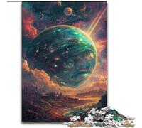 Puzzle da 1000 pezzi "Pianeta colorato" in legno, ideale per decorare casa e ufficio, regalo perfetto per compleanni, 50x75cm, per uomini e donne