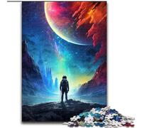 Puzzle da 1000 pezzi "Pianeta colorato" in legno, perfetto per decorare la casa o l'ufficio, ideale come regalo di Natale 50x75cm, decorazione artistica fai da te, perfetto regalo di compleanno
