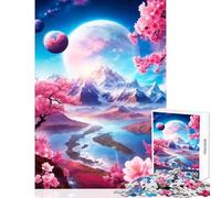 Puzzle da 1000 pezzi - Pianeta luminoso Decorazione per la casa Giocattoli Regali di compleanno Gioco educativo Allena il tuo cervello e le tue mani Dimensioni 38x26cm