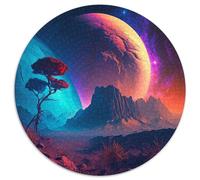 Puzzle da 1000 pezzi "Pianeta misterioso" - Puzzle rotondo da 1000 pezzi per adulti, regalo perfetto per l'arredamento della casa e per il divertimento delle feste, 67,5x67,5 cm
