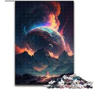 Puzzle da 1000 pezzi "Pianeta nello spazio" in legno, idea regalo unica per decorare la casa fai da te, 50x75cm, per adolescenti e famiglie, decorazione fai da te perfetta e sfida stimolante