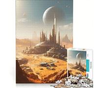 Puzzle da 1000 pezzi "Pianeta Rosso Marte - Paesaggio Urbano" gioco rompicapo rilassante e stimolante per l'intelletto regalo di compleanno regalo 50x75cm