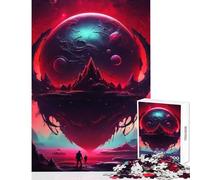 Puzzle da 1000 pezzi Pianeta sconosciuto Decorazione per la casa Giocattoli Regalo per compleanni Gioco pratico Adatto per la decorazione del desktop Dimensioni 38x52cm