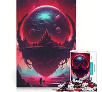 Puzzle da 1000 pezzi Pianeta Sconosciuto gioco rompicapo sfida impegnativa ideale come regalo per tutta la famiglia 38x52cm