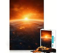 Puzzle da 1000 pezzi "Pianeta Terra dallo spazio" per ragazzi, gioco stimolante per l'intelletto, rilassante e di alta qualità, ideale come regalo per le vacanze (50x75cm)