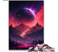 Puzzle da 1000 pezzi "Pianeti e Montagne Colorate" in legno, gioco interattivo per famiglie, adatto a partire dai 14 anni, 50x75cm, gioco rompicapo per adolescenti, regalo perfetto per le feste