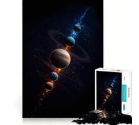 Puzzle da 1000 pezzi "Pianeti nello spazio" per adulti, rompicapo rilassante, immagine da assemblare, idea regalo di Babbo Natale (38x26cm)