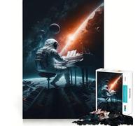 Puzzle da 1000 pezzi "Piano nello spazio" per adolescenti, facile da costruire, per il tempo libero, con taglio preciso, regalo di Babbo Natale (38x52cm)