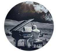 Puzzle da 1000 pezzi "Piano nello spazio" per adulti, puzzle rotondo da 1000 pezzi, sfida per la mente, attività educativa per adolescenti (dimensioni 67,5x67,5 cm)