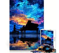 Puzzle da 1000 pezzi "Pianoforte sotto un cielo stellato" per adulti, ideale per rafforzare la memoria, per il tempo libero e il divertimento Design elegante e di qualità Regalo perfetto (38x26cm)