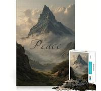 Puzzle da 1000 pezzi "Picco di montagna e pace", ideale per adulti, regalo, gioco di logica, momento di condivisione, taglio preciso, sorpresa di compleanno (38x26cm)