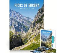 Puzzle da 1000 pezzi Picos de Europa Parco Nazionale Taglio preciso Gioco intelligente per stimolare la mente Gioco rilassante Decorazione natalizia (38x26cm)