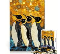 Puzzle da 1000 pezzi "Pinguini fianco a fianco" per ragazzi, stimola la memoria, facile da completare, ideale per il tempo libero, con taglio preciso, perfetto per decorare le pareti (50x75cm)