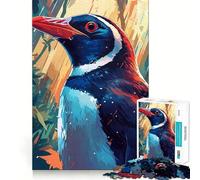 Puzzle da 1000 pezzi "Pinguino nella giungla" per adulti, gioco di concentrazione e divertimento silenzioso, bordi netti, ideale come regalo di Babbo Natale (38x26cm)