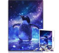 Puzzle da 1000 pezzi Pinguino sotto le stelle Giocattolo Gioco intellettuale Apprendimento Educativo Regalo per compleanni Dimensioni 38x26cm