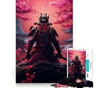 Puzzle da 1000 pezzi Pink Blossom Samurai Ninja per ragazzi, gioco di logica, gioco di gruppo, taglio di precisione, regalo pensato (38x52cm)