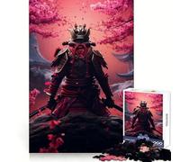 Puzzle da 1000 pezzi Pink Blossom Samurai Ninja per ragazzi, gioco di logica, gioco di gruppo, taglio di precisione, regalo pensato (38x52cm)