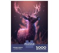 Puzzle Da 1000 Pezzi Pink Fantasy Deer Glow Puzzle Per Adulti Gioco Rompicapo Ma Divertente E Umoristico Offerta Regalo Per Tutta La Famiglia 70x50cm/1000pcs
