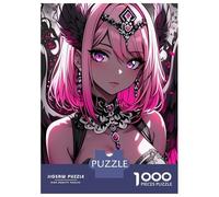 Puzzle Da 1000 Pezzi Pink-Haired Anime Angel Puzzle Per Adulti Gioco Rompicapo Decorazione Perfetta Regali Unici Per Compleanno E Natale 38x26cm/1000pcs