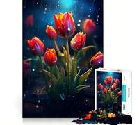 Puzzle da 1000 pezzi "Pioggia di tulipani" per adolescenti, gioco di logica mentale, tranquillo, con taglio preciso, ideale come regalo di Babbo Natale (38x26cm)
