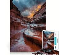Puzzle da 1000 pezzi "Pioggia nel canyon" per adolescenti, gioco di puzzle per allenare la mente, gioco di gruppo, arte da assemblare, regalo classico (38x26cm)