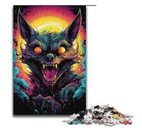 Puzzle da 1000 pezzi "Pipistrello al chiaro di luna" regali per adulti lista dei desideri di Natale con Babbo Natale per adolescenti dai 14 anni in su 1000 pezzi (38x26 cm)