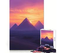 Puzzle da 1000 pezzi "Piramidi al tramonto" per ragazzi, gioco intelligente, immagine da assemblare per un momento di relax, regalo perfetto (38x26cm)