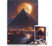 Puzzle da 1000 pezzi Piramidi egiziane Attività rilassante per il tempo libero Taglio di precisione Bordo liscio Giocattolo da gioco Dimensioni 50x75cm