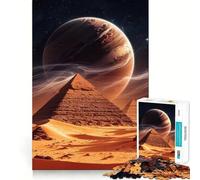 Puzzle da 1000 pezzi "Piramidi sotto un cielo alieno" per ragazzi, gioco di logica e intrattenimento per tutta la famiglia, taglio di qualità, regalo elegante (38x26cm)