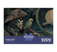 Puzzle Da 1000 Pezzi Pirate with Parrot Art Print Puzzle Per Adulti Gioco Per Famiglie Migliora La Memoria Ideale Come Regalo Per Tutta La Famiglia 52x38cm/1000pcs