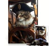 Puzzle da 1000 pezzi "Pirati dei Gatti II" - Attività rilassante e stimolante per la memoria,con tagli netti,ideale come regalo di Natale (38x52cm)