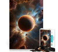 Puzzle da 1000 pezzi "Plutone nella nebulosa" per ragazzi, facile da costruire, per il tempo libero, con taglio preciso, regalo di Babbo Natale (38x52cm)