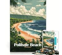 Puzzle da 1000 pezzi "Polihale Beach Hawaii" per adulti, gioco per allenare la mente, divertimento in famiglia, taglio di precisione, regalo perfetto (38x26cm)
