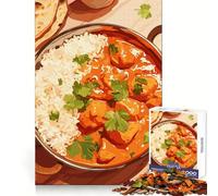 Puzzle da 1000 pezzi Pollo Tikka Masala con Riso per adulti, esercizio cognitivo, momento di relax, bordi lisci, (38x26cm)