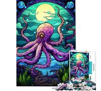 Puzzle da 1000 pezzi "Polpo Magico Il Mare" per adulti gioco antistress analisi e logica attività divertenti da fare a casa (dimensioni 38x52cm)