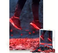 Puzzle da 1000 pezzi "Polvere di Fata Rossa" per adolescenti, gioco di logica fine, facile da usare, bordi precisi, regalo per le festività (38x52cm)