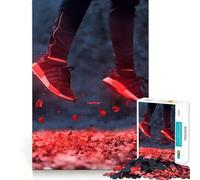 Puzzle da 1000 pezzi "Polvere di Fata Rossa" per adolescenti, gioco di logica fine, facile da usare, bordi precisi, regalo per le festività (38x52cm)