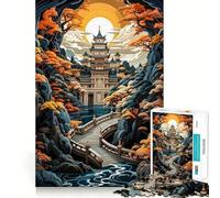 Puzzle da 1000 pezzi "Ponte verso la serenità" Gioco creativo di alta qualità per stimolare la mente e creare un'atmosfera di pace e divertimento Decorazione natalizia da parete (50x75cm)