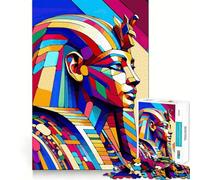 Puzzle da 1000 pezzi "Pop Art del Faraone" per adolescenti, ideale per migliorare la memoria, per un gioco rilassante e di facile utilizzo Decorazione murale (38x26cm)